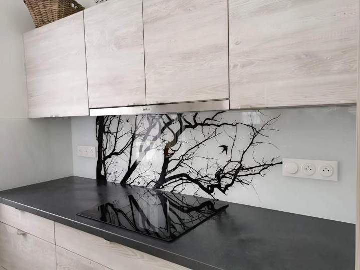 Protection murale de cuisine en verre Épinal